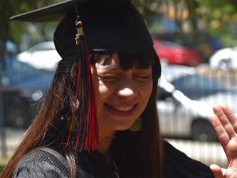 Student graduating.