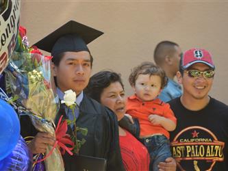 Family graduation photo.