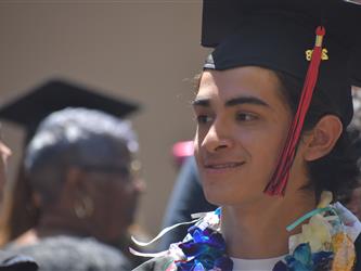 Student graduating.