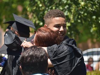 Student graduating.