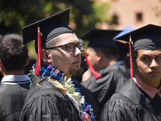 Student graduating.