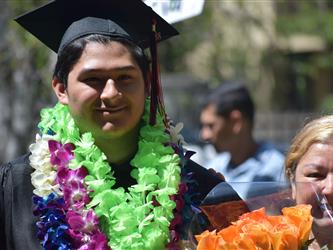 Student graduating.