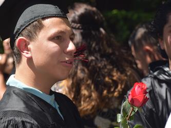 Student graduating.