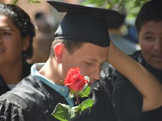 Student graduating.