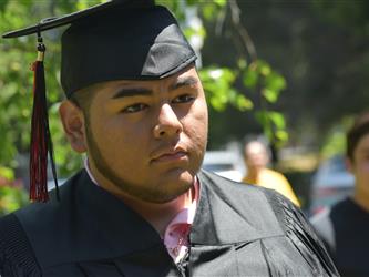 Student graduating.