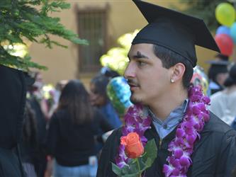 Student graduating.