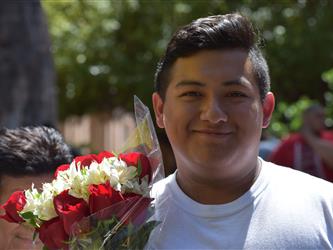 Student graduating.