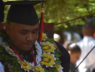 Student graduating.