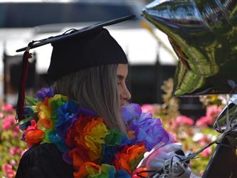 Student graduating.