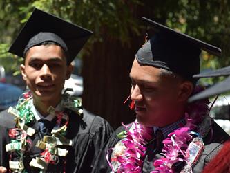 Student graduating.