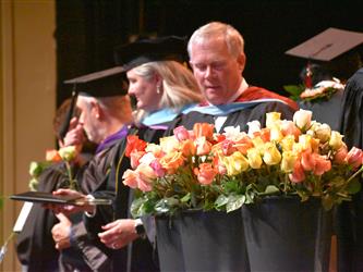 Student graduating.