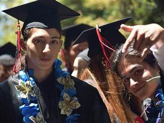 Student graduating.