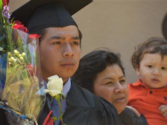 Family graduation photo.