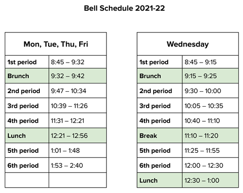freehold township high school bell schedule